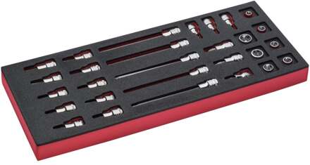 Bahco Foaminlay Fit&Go 1/3 met doppen en schroevendraaierdopsleutels 3/8" - 28-delig - FF1E2105