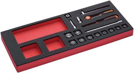 Bahco Foaminlay Fit&Go 1/3 met doppen en toebehoren 1/4" - 17-delig - FF1E2005