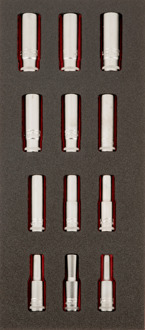 Bahco Foaminlay Fit&Go 1/3 met lange doppen en toebehoren 1/2" - 12-delig - retailverpakking - FF1E2215EH