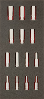 Bahco Foaminlay Fit&Go 1/3 met lange doppen en toebehoren 3/8" - 14-delig - retailverpakking - FF1E2107EH