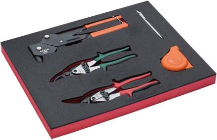 Bahco Foaminlay Fit&Go 2/3 blikschaar | klinknagelpistool en rolbandmaat - 5-delig - FF1F5002