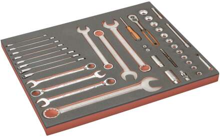 Bahco Foaminlay Fit&Go 3/3 met doppen en toebehoren 1/4" en 1/2" | sleutels en tangen - 50-delig - FF1A164