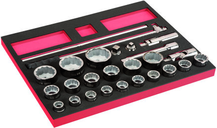 Bahco Foaminlay Fit&Go 3/3 met doppen en toebehoren 3/4" - 26-delig - FF1A2301