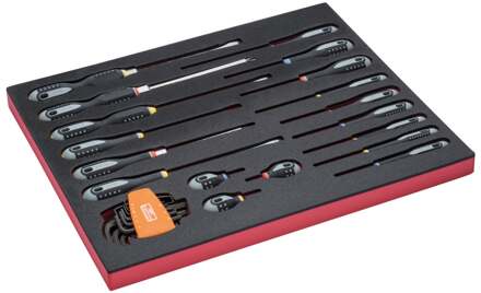 Bahco Foaminlay Fit&Go 3/3 met inbussleutels | gleuf- | Phillips- | Pozidriv-schroevendraaiers - 27-delig - FF1A1002