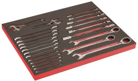 Bahco Foaminlay Fit&Go 3/3 met ringsteekratelsleutels - met lasermarkering - 23-delig - FF1A199LM