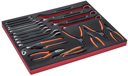 Bahco Foaminlay Fit&Go 3/3 met ringsteeksleutels en tangen - 82-delig - FF1A102