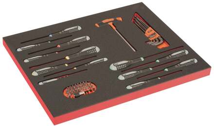 Bahco Foaminlay Fit&Go 3/3 met schroevendraaiers | bits en inbussleutels - 54-delig - FF1A40