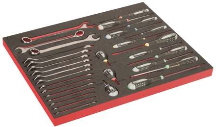 Bahco Foaminlay Fit&Go 3/3 met schroevendraaiers en sleutels - met lasermarkering - 31-delig - FF1A215LM