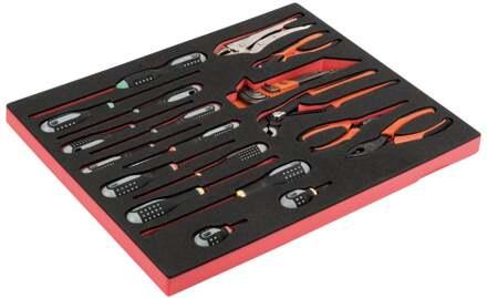 Bahco Foaminlay Fit&Go 3/3 met schroevendraaiers en tangen - 19-delig - FF1A5001