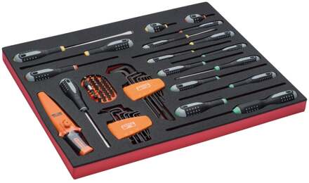Bahco Foaminlay Fit&Go 3/3 met schroevendraaiers | inbussleutels en bits - 51-delig - FF1A21