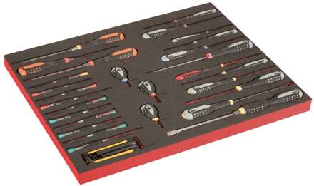 Bahco Foaminlay Fit&Go 3/3 met schroevendraaiers | precisieschroevendraaiers en inbussleutels - met lasermarkering - 37-delig - FF1A201LM