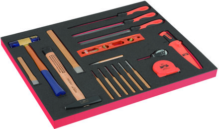 Bahco Foaminlay Fit&Go 3/3 met slaggereedschap en vijlen - met lasermarkering - 18-delig - FF1A212LM