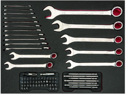 Bahco Foaminlay Fit&Go 3/3 met sleutels en bits - 19-delig - FF1A104