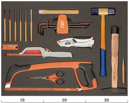 Bahco Foaminlay Fit&Go 3/3 met snij- | slag- en meetgereedschap - 16-delig - FF1A138