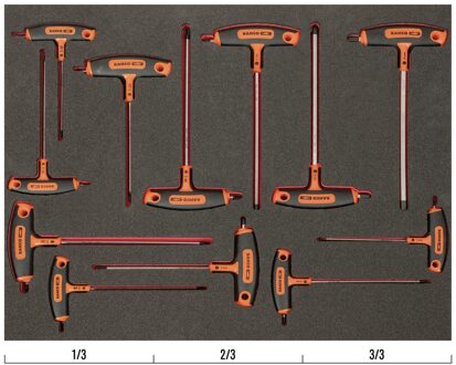 Bahco Foaminlay Fit&Go 3/3 met T-greepschroevendraaiers - 12-delig - FF1A1011
