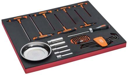 Bahco Foaminlay Fit&Go 3/3 met T-greepschroevendraaiers | inbussleutels en bits - 54-delig - FF1A1010