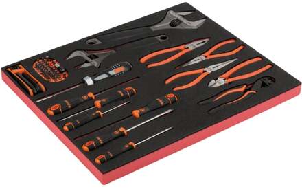 Bahco Foaminlay Fit&Go 3/3 met tangen en schroevendraaiers - 16-delig - FF1A129