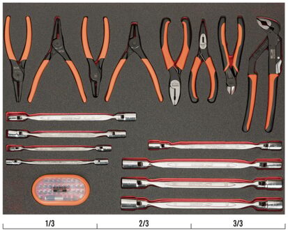Bahco Foaminlay Fit&Go 3/3 met tangen | sleutels en bits - 46-delig - FF1A141