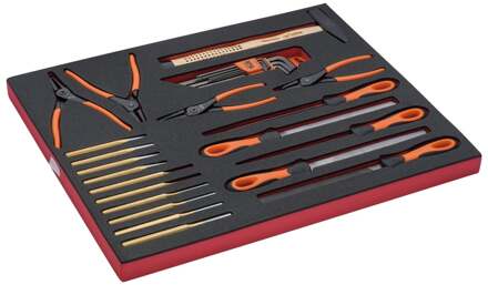 Bahco Foaminlay Fit&Go 3/3 met vijlen | slaggereedschap | borgringtang en inbussleutels - 30-delig - FF1A68