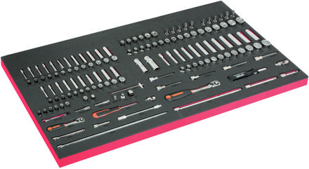 Bahco Foaminlay Fit&Go 40" met doppen en toebehoren 1/4" en 3/8" - 141-delig - FF1B01LM