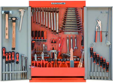 Bahco Gereedschapskast met 2 deuren met gereedschapsset voor algemeen gebruik - 110-delig - 1495CD60TS1