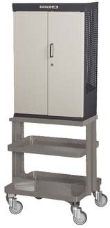 Bahco Gereedschapskast op wielen met 2 deuren | zwart | 1605 mm x 450 mm x 625 mm - 1495CD60WBK