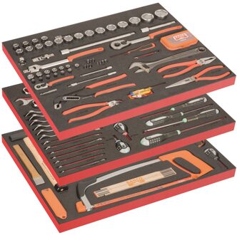 Bahco Gereedschapsset voor algemeen gebruik | inclusief 3 gevulde foams - 158-delig - FF1ASET-BASIC