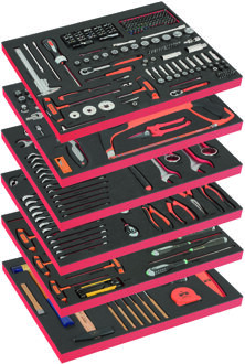 Bahco Gereedschapsset voor algemeen gebruik | inclusief 6 gevulde foams - 346-delig - FF1ASET-LARGE