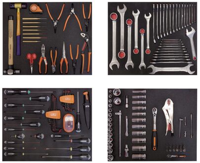 Bahco Gereedschapsset voor automotive | inclusief 4 gevulde foams - 168-delig - FF1ASET-AUTO2