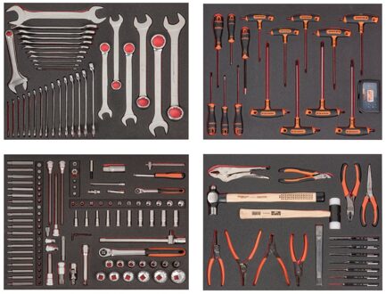 Bahco Gereedschapsset voor automotive | inclusief 4 gevulde foams - 177-delig - FF1ASET-AUTO6