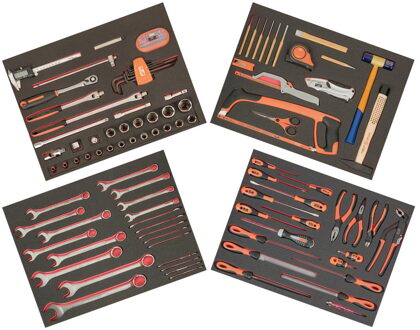 Bahco Gereedschapsset voor MRO | inclusief 4 gevulde foams - 147-delig - FF1ASET-MRO4