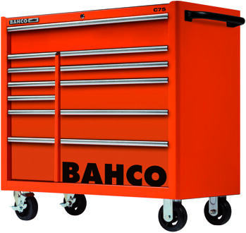 Bahco Gereedschapswagen 'classic' C75 40" met 12 lades | rood | 1100 mm x 501 mm x 50 mm - 1475KXL12RED