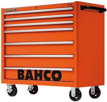 Bahco Gereedschapswagen 'classic' C75 40" met 7 lades | rood | 986 mm x 501 mm x 1100 mm - 1475KXL7RED