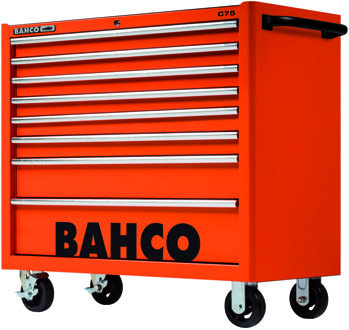 Bahco Gereedschapswagen 'classic' C75 40" met 8 lades | oranje | 986 mm x 501 mm x 1100 mm - 1475KXL8