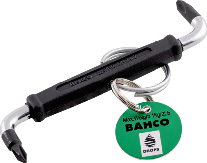 Bahco Haakse schroevendraaier | met veiligheidsring | voor Phillips-schroeven | PH1 | PH2 x 100 mm - TAH2047PR-1-2