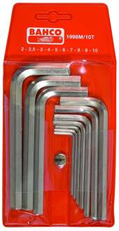 Bahco haakse stiftsleuteleutelset vernikkeld 10-dl | 1998M/10T