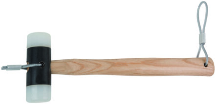 Bahco Hamer | met metalen draadlus | houten greep | nylon kop | 35 mm | 490 g - TAH3625W-35