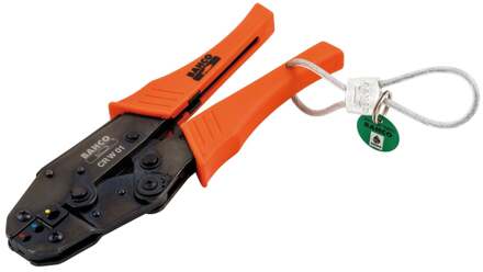 Bahco Krimptang | met metalen draadlus | ratelmechanisme | voor geïsoleerde bevestigingen | 0.5 - 6.0 mm2 / 20 - 10 AWG - TAHCRW01