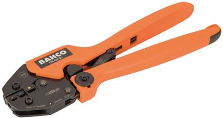 Bahco Krimptang | ratelmechanisme | voor geïsoleerde bevestigingen | ovaal | symmetrisch | 0.5 - 6.0 mm² | 20-10 AWG - CR OV 01