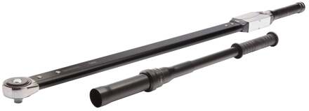 Bahco Mechanische vooraf ingestelde klikmomentsleutel | vrije handplaatsing | vaste ratelkop 130-650 Nm - 75P3-650