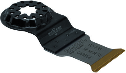 Bahco Multitool-zaagblad | met hardmetalen punten en TiN-coating | standaardvorm | voor metaal | 35 mm x 2 mm x 82 mm - 92-236-1P