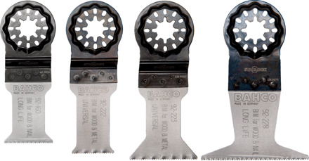 Bahco Multitool-zaagbladset | standaardvorm | voor hout en metaal - 8-delig - 92-WM-SET-8P