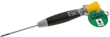 Bahco Precisie schroevendraaier | met veiligheidsring | gleuf | 0.50 mm x 3.0 mm x 100 mm- Geschikt voor het werken op hoogte - TAH700-3-100