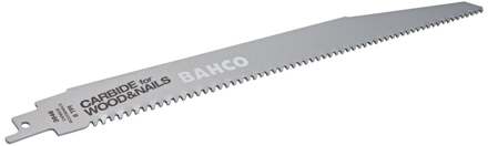 Bahco Reciprozaagblad | DSL | met hardmetalen tanden | voor hout en spijkers | 6 TPI | 300 mm - 3946-300-6-DSL-1P