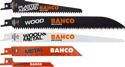 Bahco Reciprozaagbladensets | Sandflex® bimetaal | voor gips, hout en metaal | 3940-MIX-SET-10P