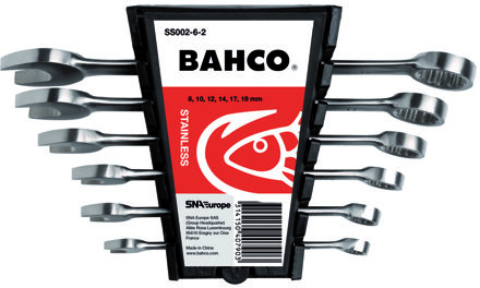 Bahco Ringsteeksleutelset | roestvaststaal | metrisch - 6-delig - SS002-6-2
