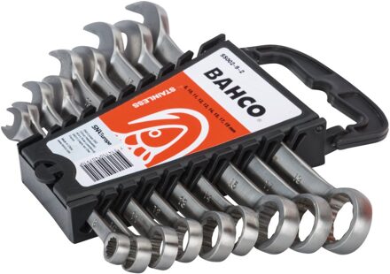 Bahco Ringsteeksleutelset | roestvaststaal | metrisch - 9-delig - SS002-9-2