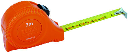 Bahco Rolbandmaat | kunststof casette | klasse II | metrisch en inch-maten | breedte 25 mm | 8 m - MTG-8-25-E