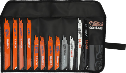 Bahco Sandflex® bimetalen reciprozaagbladen voor metaal - 12-delig - 3940-METAL-SET-12P