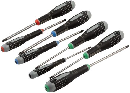 Bahco Schroevendraaier ERGO™ | driecomponentengreep | gleuf | Phillips | Pozidriv | TORX® - 8 stuks - BE-9872